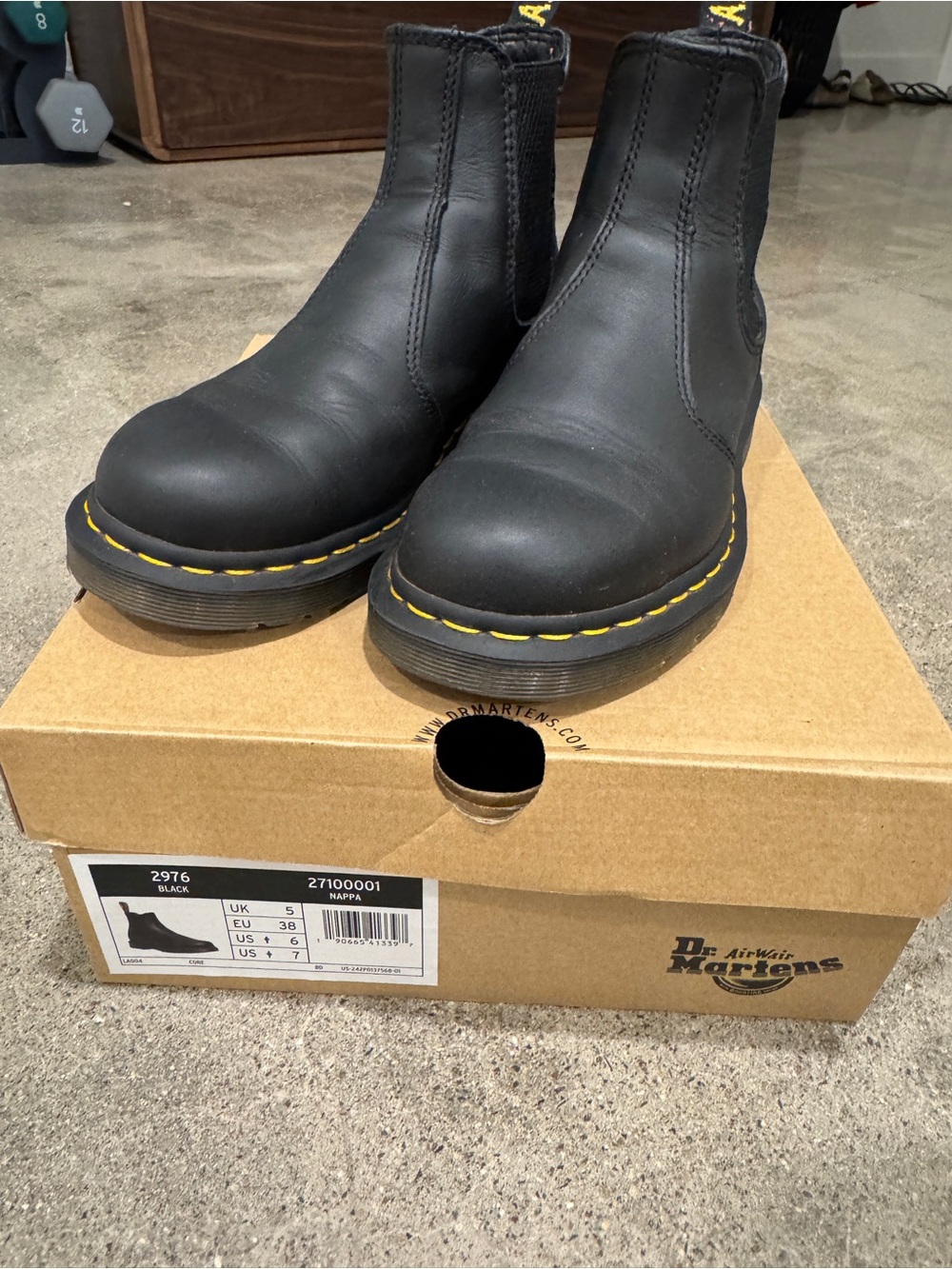Dr. Martens Black Nappa Leather 2976 Chelsea Boots - Picture 10 of 10